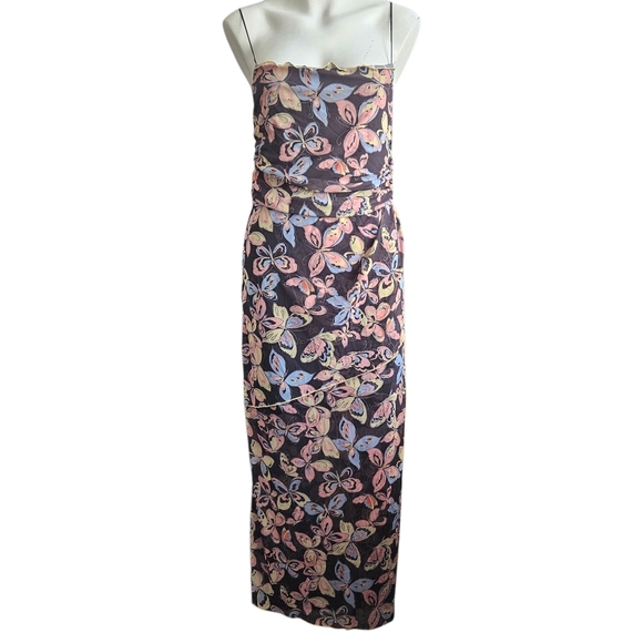 Urban Outfitters Butterfly Print Wild Seam Slip Dress Sz MED Whimsigoth Punk - Picture 3 of 13